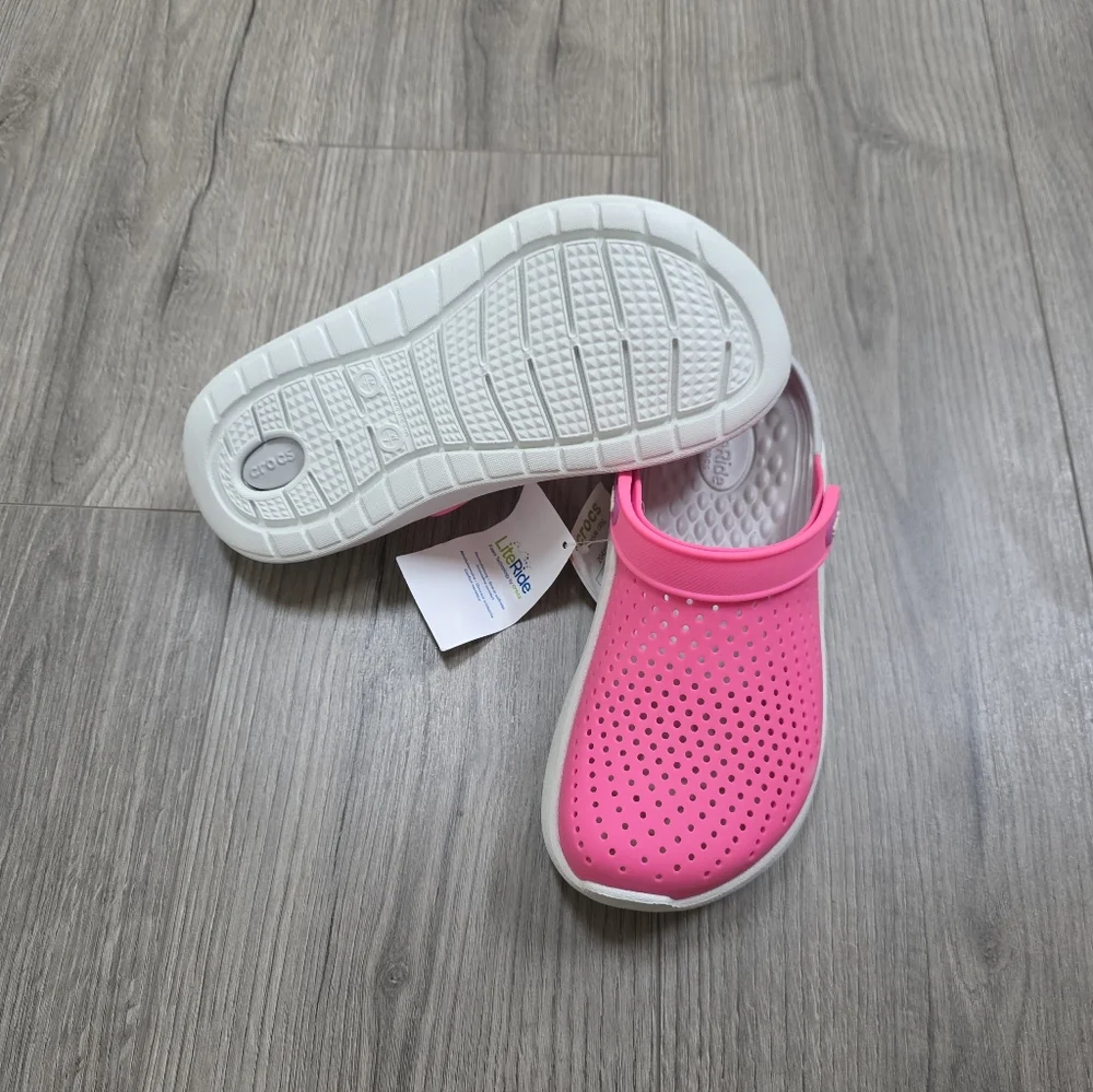 Crocs Literide Clogs Pink Womens Size 7 - Picture 2 of 3